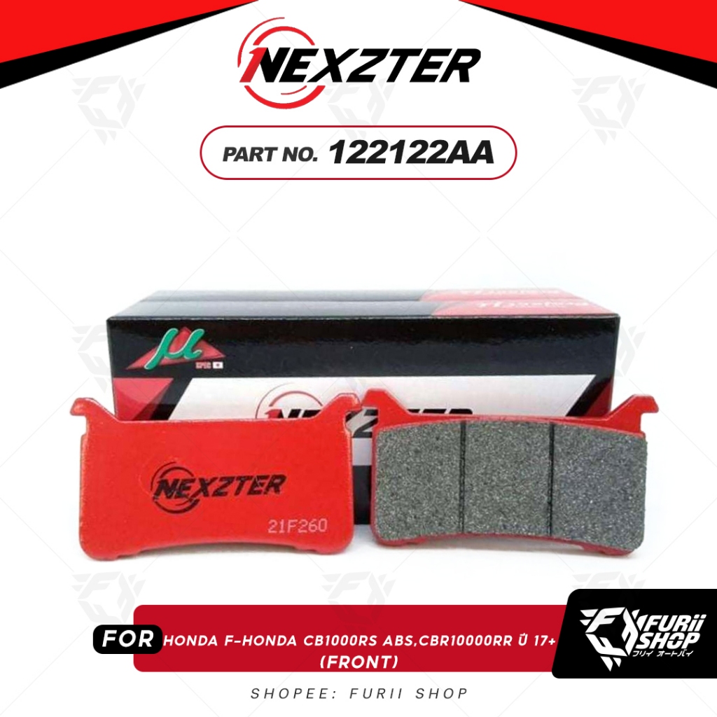 ผ้าเบรกหน้า NEXZTER MU-122122AA for : Honda CB1000RS-CBR1000RR(17-23)