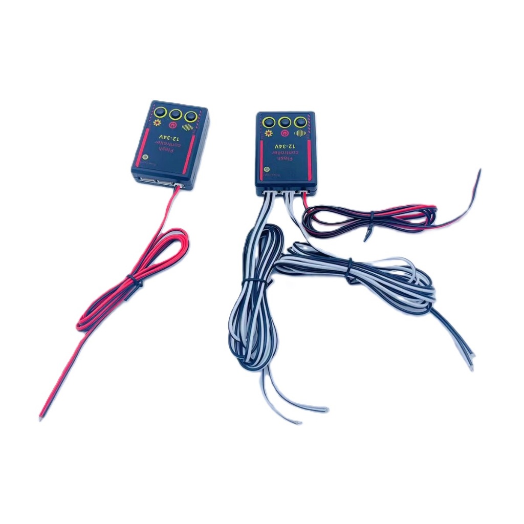 กล่องควบคุมสเตปไฟฉุกเฉิน contron box ควบคุมไฟ รถยนต์ 12-24V ใช้ได้ดี มี 6 สเต็ป มี 2 แบบให้เลือก FS
