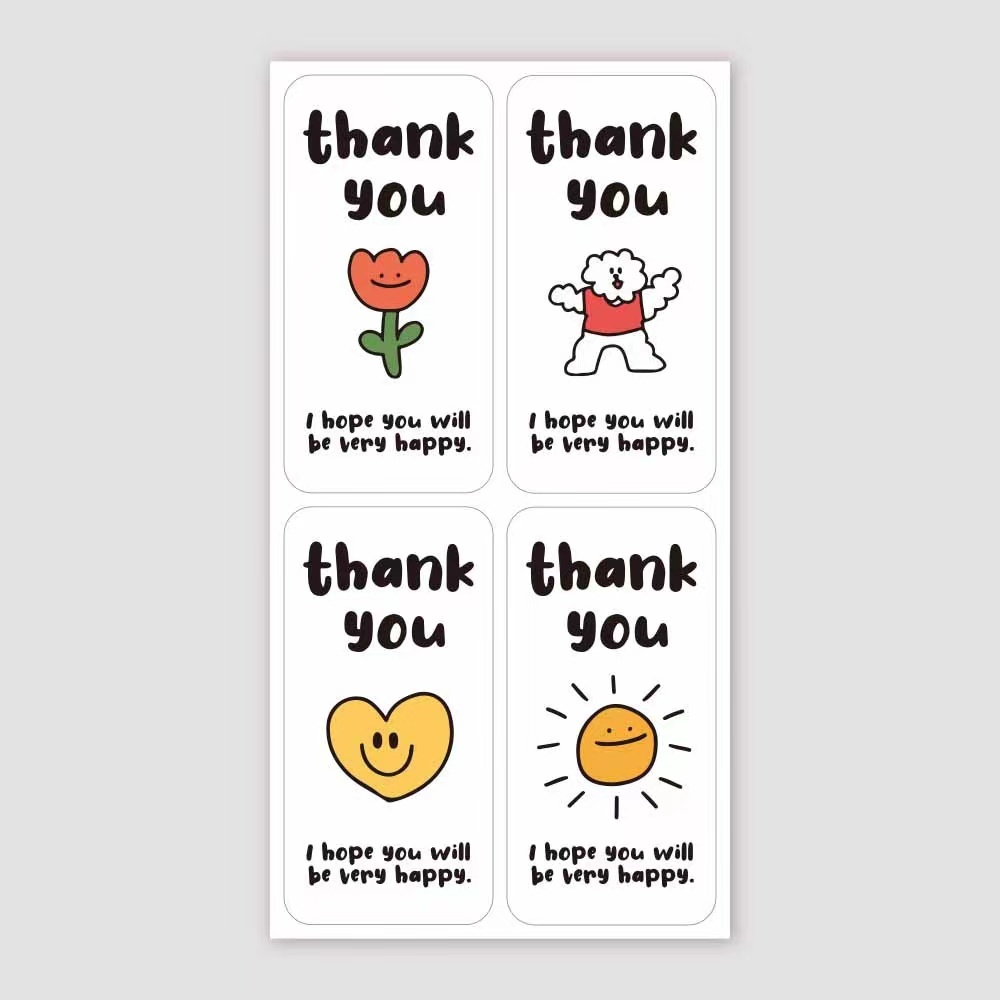 สติ๊กเกอร์ ขอบคุณ สติ๊กเกอร์ติดกล่อง แพ็ค100ดวง sticker thankyou - รูปที่ 2