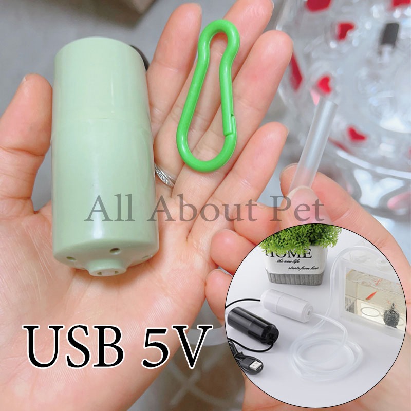 All About Pet ปั๊มออกซิเจนแบบพกพามินิน้ำ เครื่องปั๊มออกซิเจน USB ขนาดเล็ก 2ทาง