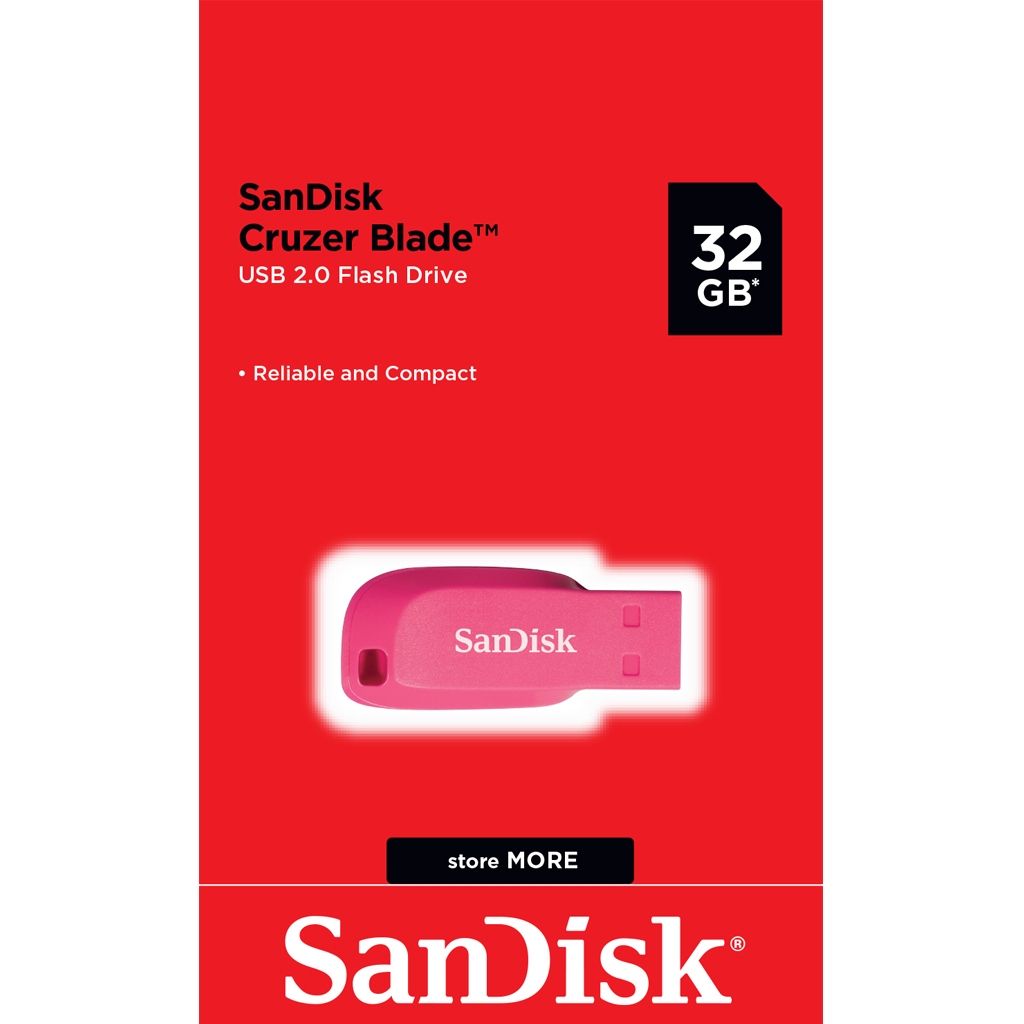 SanDisk CRUZER BLADE 32GB FLASH DRIVE (SDCZ50C_032G_B35PE)  แฟลชไดรฟ์  รับประกัน Synnex 5 ปี