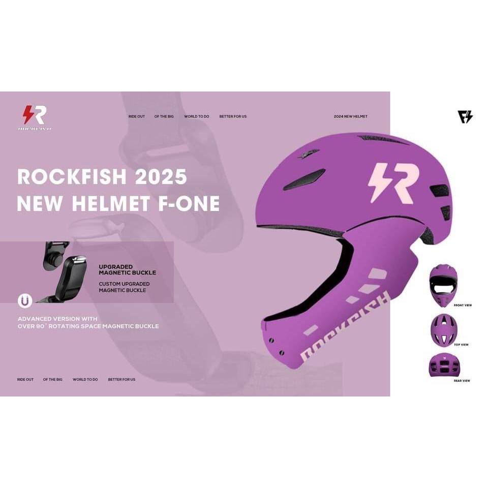 หมวกเต็มใบ Rockfish รุ่นใหม่ ทรงสปอร์ต (สีชมพู)