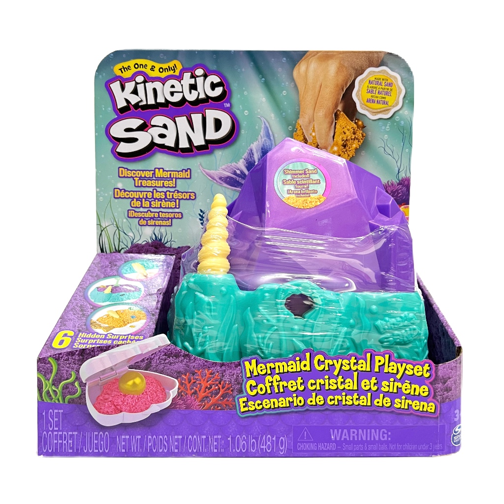 Kinetic Sand Mermaid Crystal Playset ชุดของเล่นทรายมหัศจรรย์ขุมทรัพย์นางเงือก