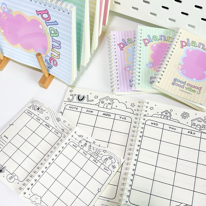 [สันขดลวด] แพลนเนอร์ลายน่ารัก   monthly plan + weekly plan + memo :)