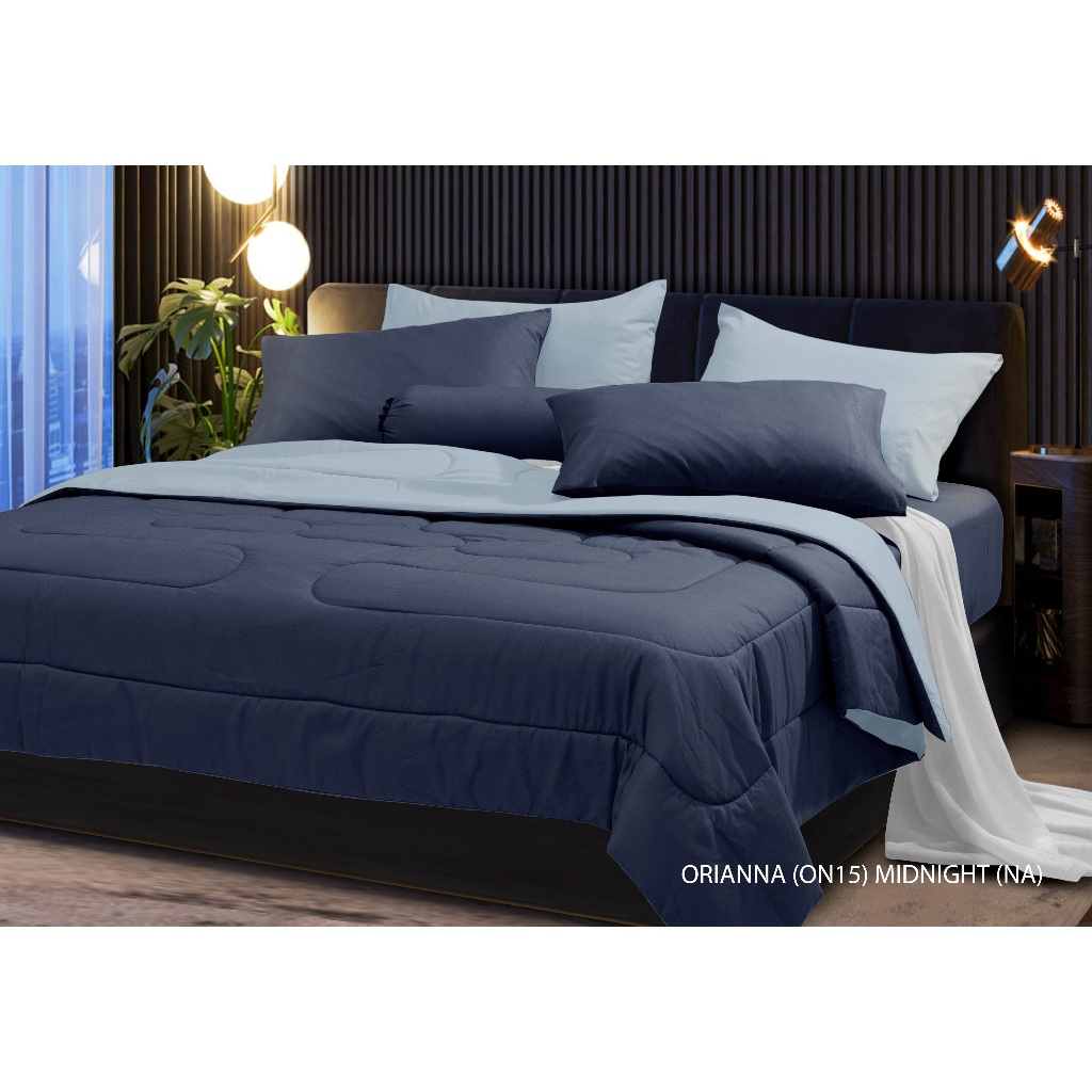 STEVENS ชุดเครื่องนอน ดีไซน์ ORIANNA15 # MIDNIGHT รุ่น SOFTEX เนื้อผ้าไมโครไฟเบอร์
