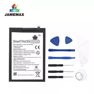 JAMEMAX แบตเตอรี่ infinix Smart7/Smart8/Hot30i/Hot40i/SparkGo 2024 รุ่น BL-49NX ฟรีชุดไขควง รับประกัน 99 วัน