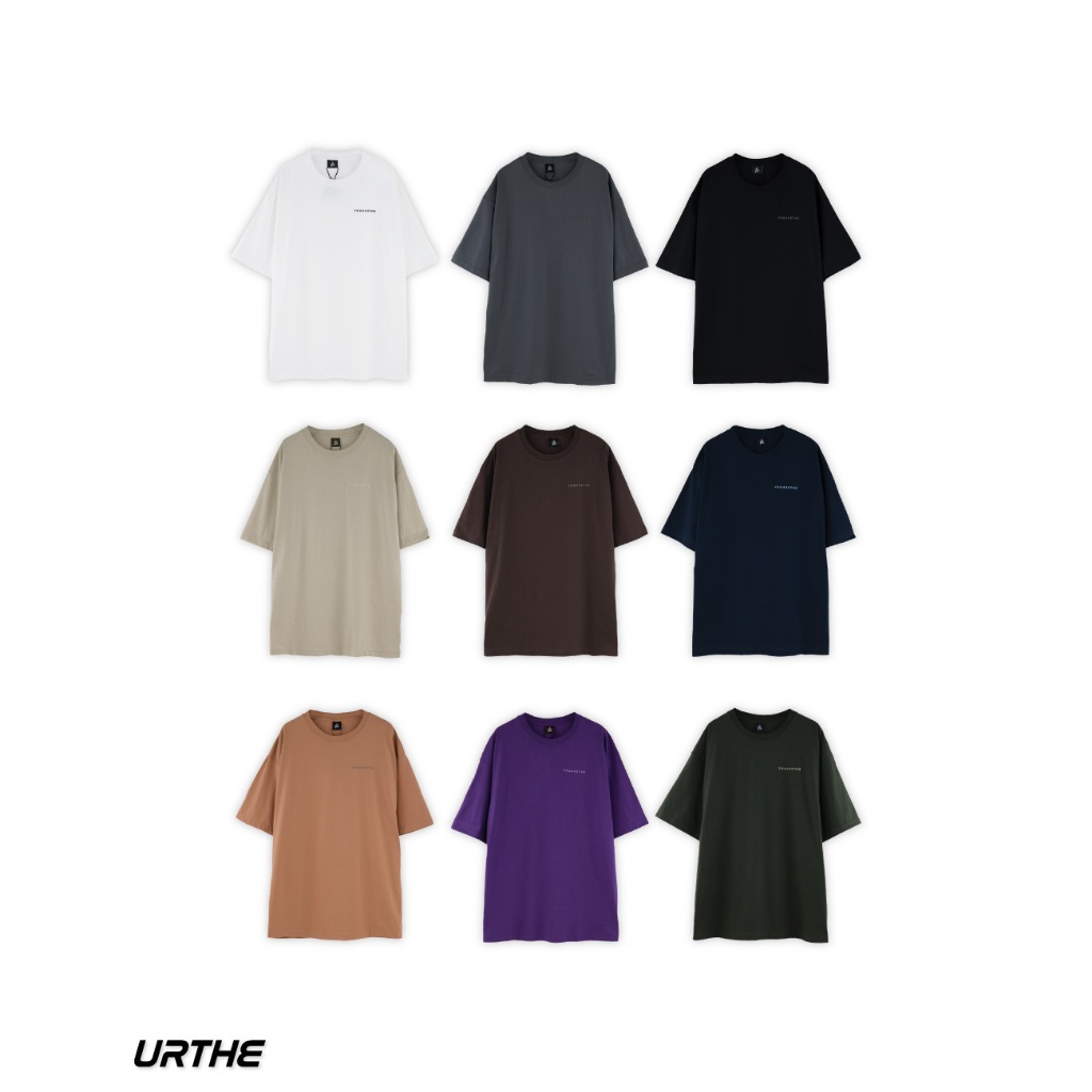 URTHE - เสื้อยืด เเขนสั้น สกรีนลาย รุ่น OVERSIZED
