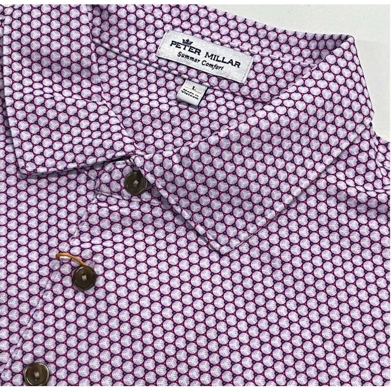 เสื้อโปโลเสื้อกีฬากอล์ฟ PETER MILLAR ผ้ายืดหยุ่นใส่สบายของแท้Outlet - รูปที่ 5