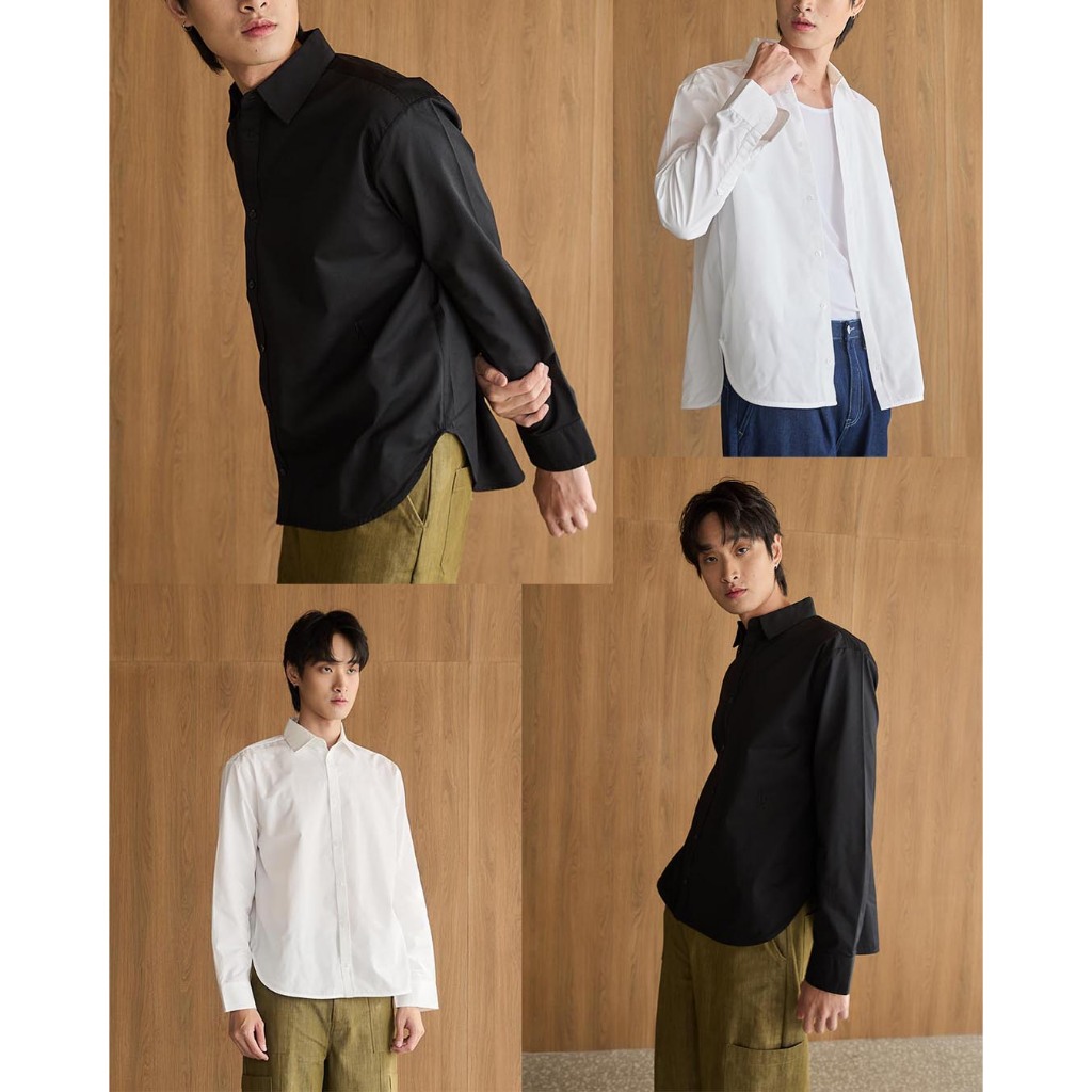 🔥ทักแชทรับโค้ดลดเพิ่ม Curve Plain Oversized Fit Shirt Hob Studios