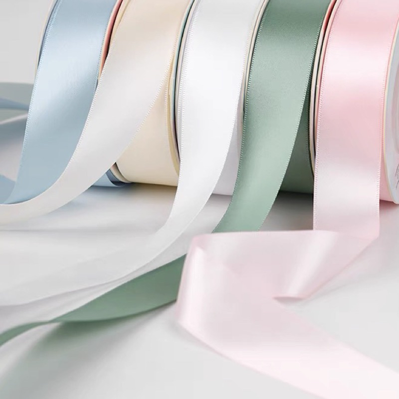ริบบิ้น2ด้าน กว้าง 2.5 cm Double Face Satin Ribbon