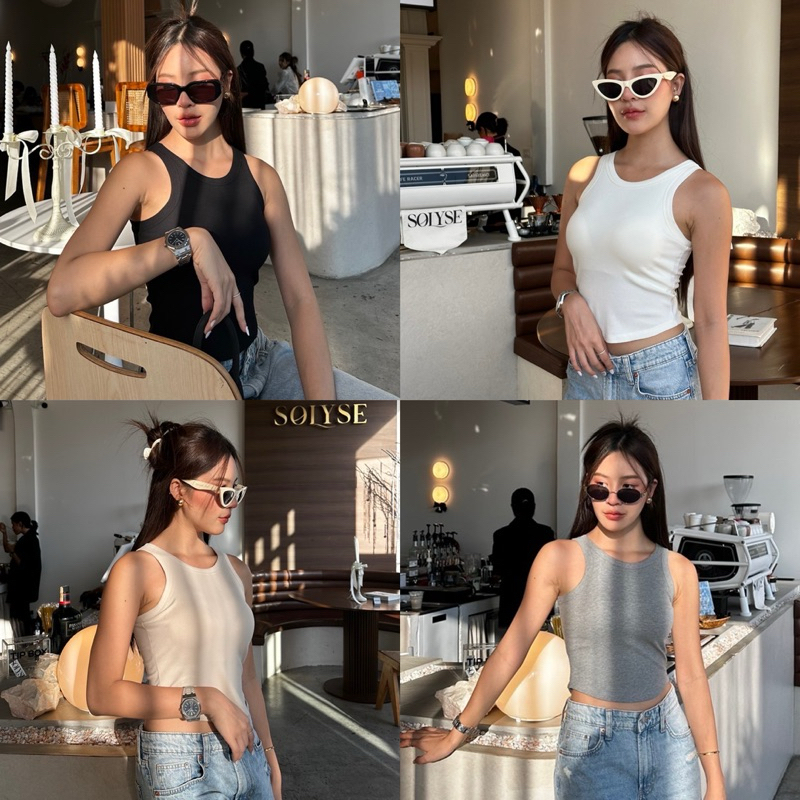 🏷️ALOT Fuji เสื้อกล้าม เสื้อแขนกุด ครอป ใส่สบาย