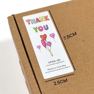 สติ๊กเกอร์ ขอบคุณ สติ๊กเกอร์ติดกล่องขนม ติดแก้ว กาแฟ ตกแต่ง sticker thankyou