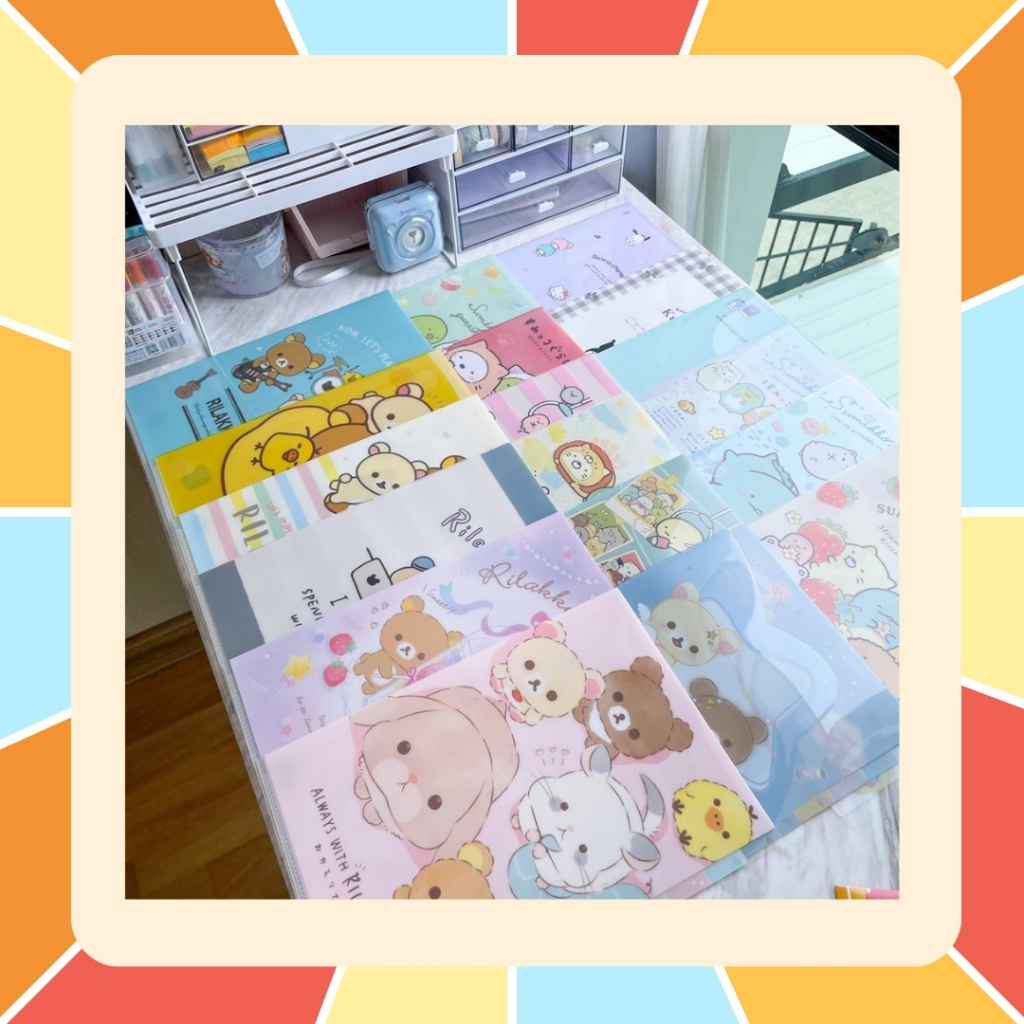 แฟ้มลายลิขสิทธิ์ แฟ้ม 5 ช่อง แฟ้ม 5 ช่องแบบไดคัท ขนาด A4 ลายลิขสิทธิ์แท้ นำเข้าจากญี่ปุ่น Disney Sumikko Mofusand