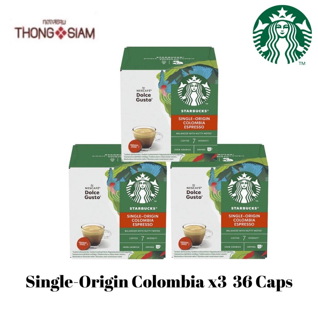 (x3 กล่อง)STARBUCKS BY NESCAFE DOLCE GUSTO Single-Original Colombia สตาร์บัค โดลเช่ กุสโต้ ซิงเกิ้ล ออริจินัล โคลอมเบีย