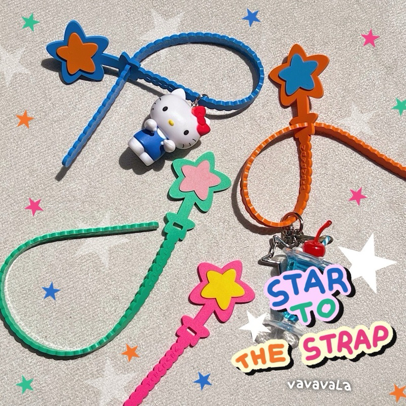 [Vavavala] Star To The STRAP (เฉพาะสายอย่างเดียว) สายห้อยตุ๊กตา สายรัดเก็บสายชาร์จ