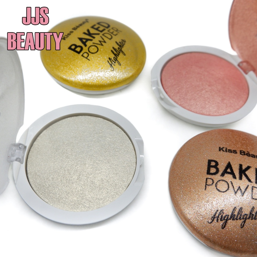 Kiss Beauty Glow Highlighter Baked Powder แป้งไฮไลท์ เนื้อคุ้กกี้ หลากสีสัน ผิวโกลว์เข้ากับทุกเฉดสี