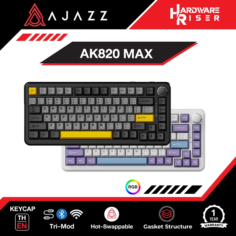 Ajazz AK820 Max คีย์บอร์ดขนาด 75% Gasket Mechanical Keyboard