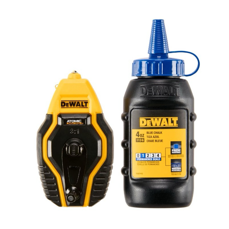 DEWALT รุ่น DWHT47258L บักเต้าตีเส้น DEWALT รุ่น Atomic พร้อมผงชอลก์สีน้ำเงิน