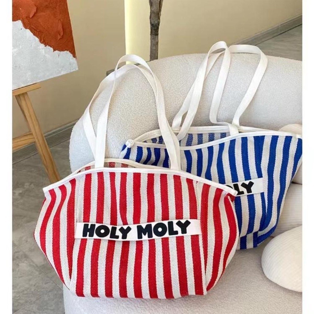 กระเป๋าผ้าลายทาง HOLY MOLY มี5สี