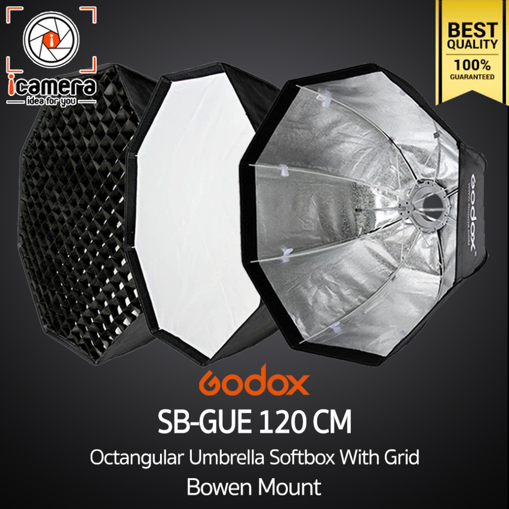 Godox Softbox SB-GUE 120 cm. Octa Umbrella Softbox With Grid ( Bowen Mount ) / icamera gadgets