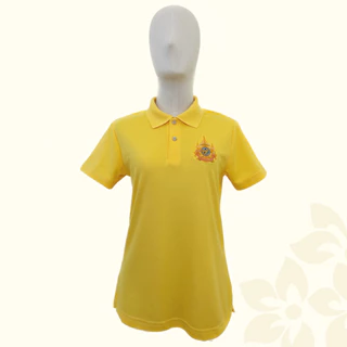 เสื้อโปโลสีเหลืองปักตรา ชาย/หญิง ครบไซส์