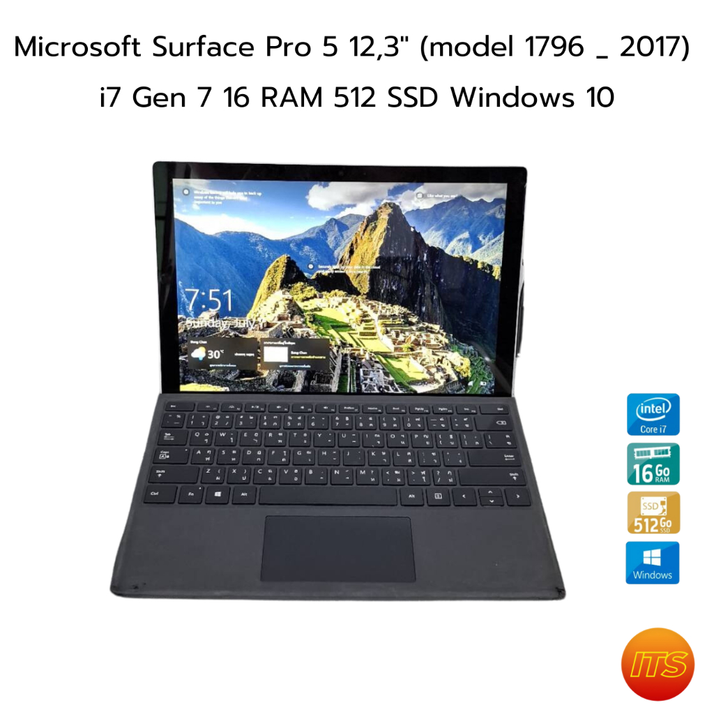 Microsoft Surface Pro 5 (1796) i7-7660U 16GB RAM 512GB
