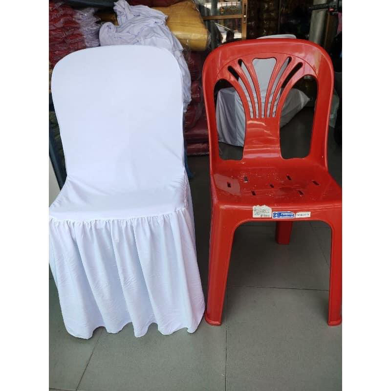 ผ้าคลุมเก้าอี้พลาสติก แพ็ค 100 ผืน4,900บเลือกสีได้ขาวธรรมดา และขาวสว่าง
