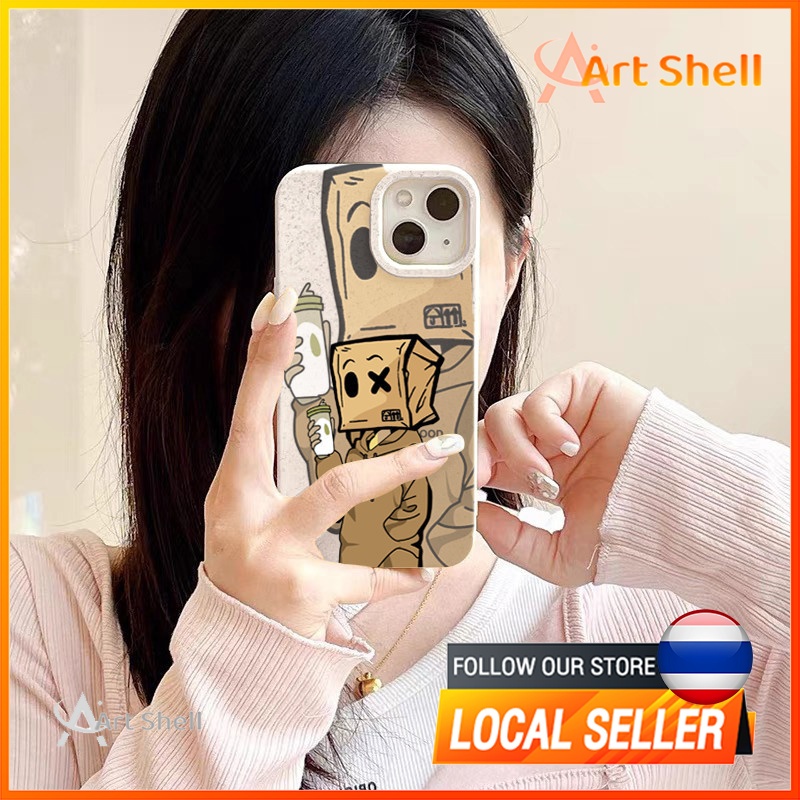 ส่งจากไทยเคส iphone 7P 8P 11 13 14 Pro Max กล้องป้องกันมิตรกับสิ่งแวดล้อมกันกระแทกดอก ผู้ชายกล่อง