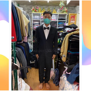 YDfashion Shop สูทผู้ชายเข้ารูป สูทสีกรมเข้ม สูทสวมงานรับปริญญาได้ค่ะ รุ่น 2 กระดุม ตัดขากางเกงฟรี งานตัดซับในทั้งตัวค่ะ