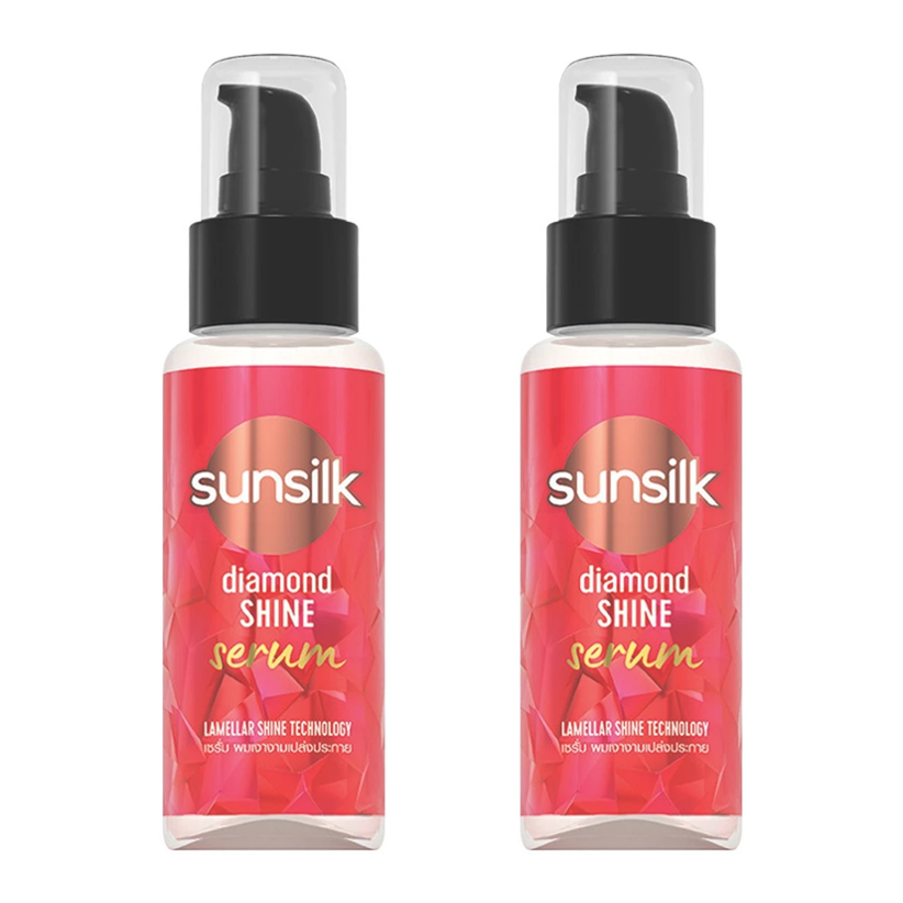 SUNSILK Diamond Shine Serum ซันซิล ไดมอนด์ ไชน์ เซรั่ม 45ml. (2ขวด)