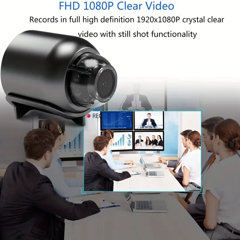 กล้องวิดีโอไร้สาย Mini HD 1080P พร้อมระบบตรวจจับการเคลื่อนไหวและความปลอดภัยด้วย WIFI การตรวจจับการมองเห็นตอนกลางคืน