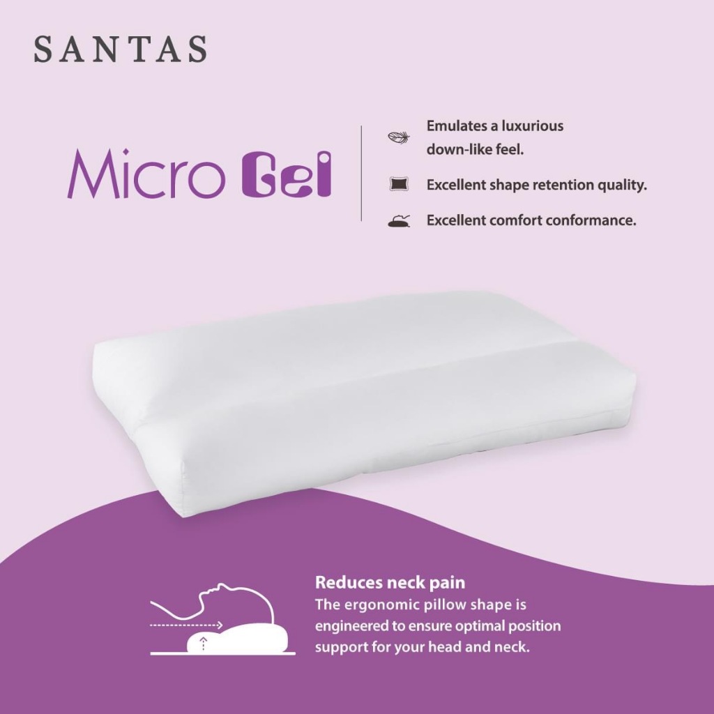 SANTAS หมอนหนุน รุ่น MICROGEL CONTOUR