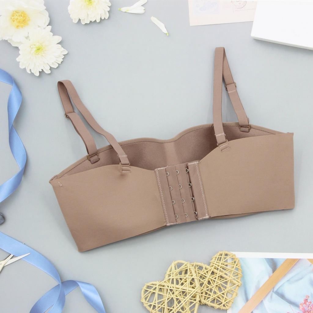 🌼👙 Anny 9583 เสื้อในทรงเกาะอกคัพ C-D เสื้อในไร้โครง บราสำหรับสาวอวบ 3-4 ตะขอ ปรับได้ 3 ระดับ 🌼👙 - รูปที่ 2