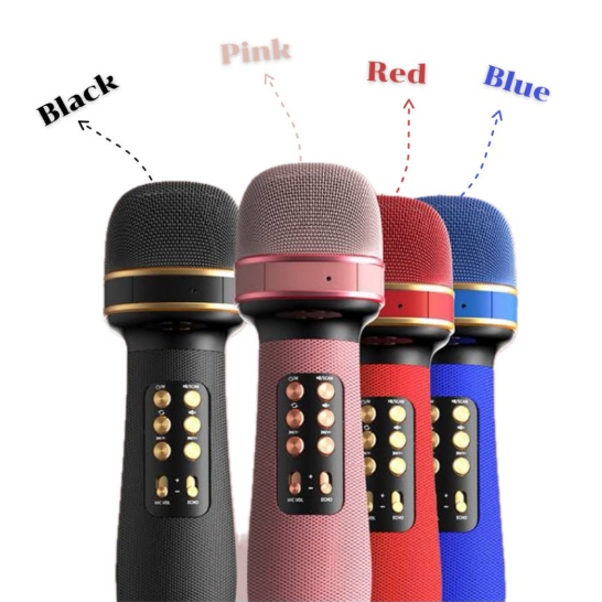 ไมค์โครโฟนคาราโอเกะไร้สายแบบพกพา   WS-898 Wireless Microphone (คละสี) ไมค์บลูทูธ