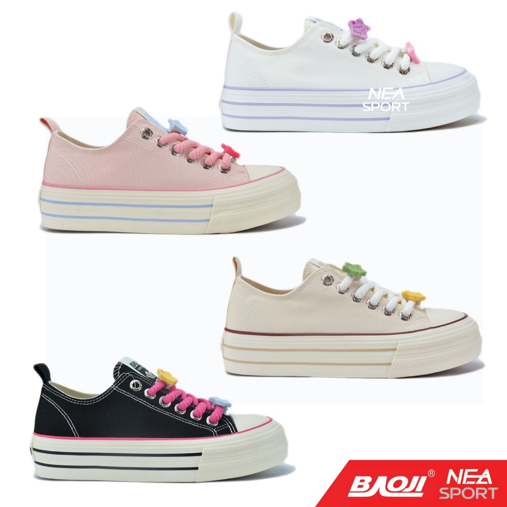 [ลด30% เก็บโค้ด 2509FASHDD] Baoji 505 Sweet Platform NEA รองเท้าผ้าใบ บาโอจิ แท้ ผู้หญิง