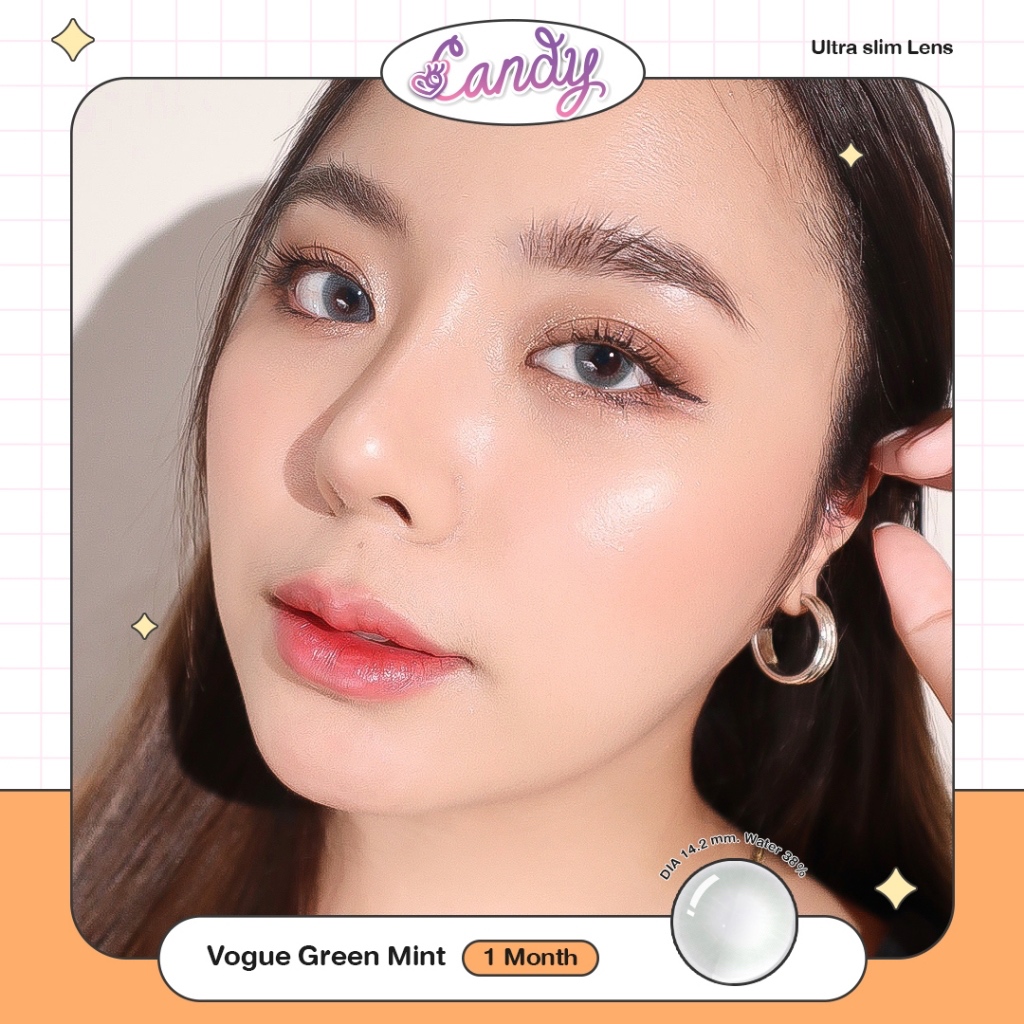 คอนแทคเลนส์ Vogue สีฟ้า เขียว พร้อมส่ง 0.00- 7.00 พร้อมส่งความสวยจ้า