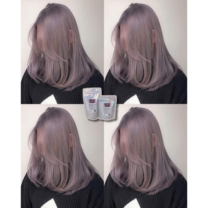 MERZii Color สีเทาอมม่วง Amethyst 💜💜💜(พื้นผมระดับ9-10)