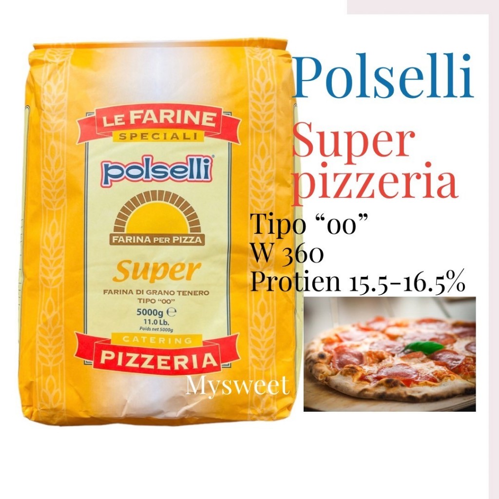 แป้งพิซซ่า Polselli Super Soft wheat flour type “00” ขนาด 5kg. ออกใบกำกับภาษีได้