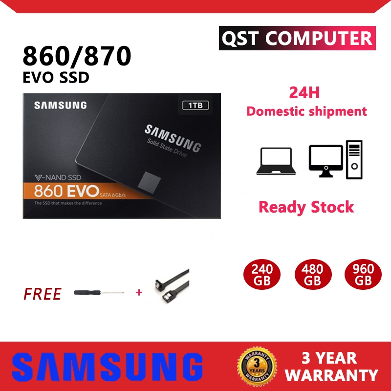 860/870 EVO 250GB 500GB 1T SAMSUNG SSD  Internal Solid State Disk Hard Drive SATA3 2.5 Desktop lapto