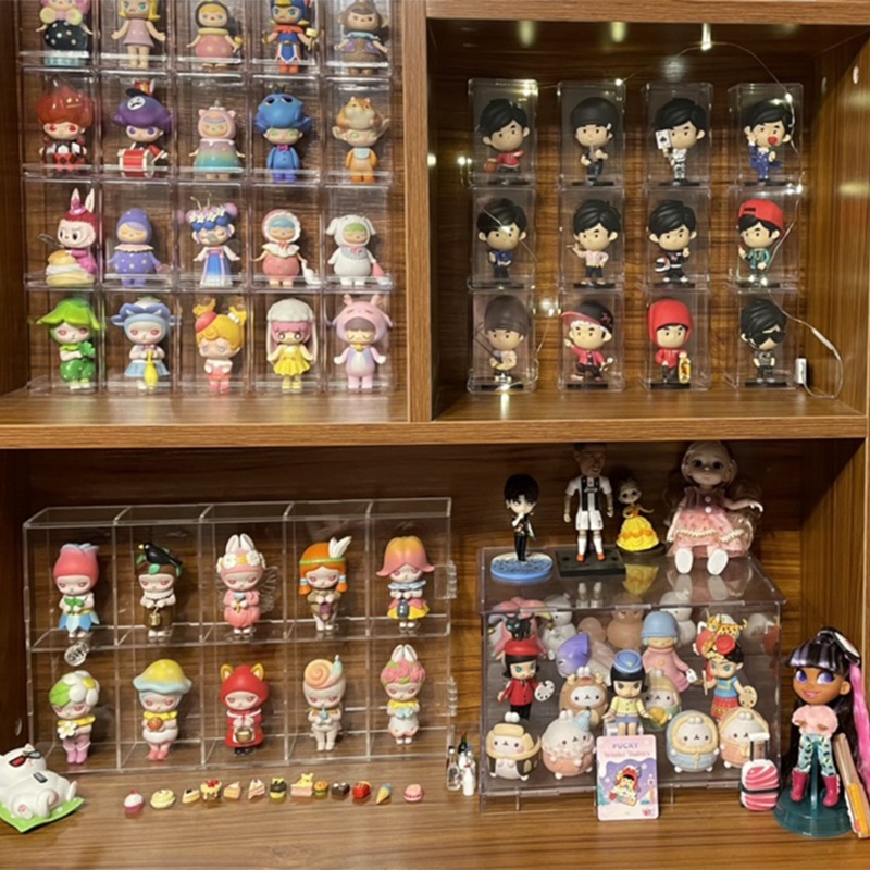 กล่องโมเดลสี Labubu กล่องโมเดล กล่องใส่การ์ดโมเดลสี กล่องอะคริลิค ลาบูบู้ กล่องใส่ตุ๊กตา กล่องตุ๊กตา