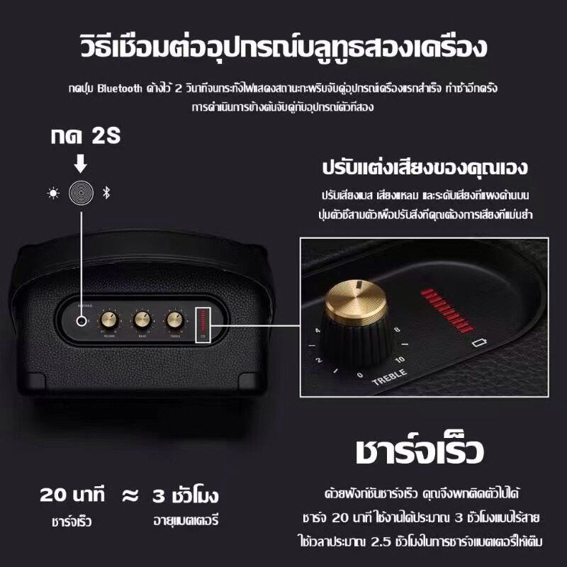 ใหม่ Bluetooth Speake M10 /W4ลำโพงบลูทูธ พกพา Super BASS เสียงดี เบสหนัก พร้อมส่ง ชาร์จแบต ผ่าน Type-c
