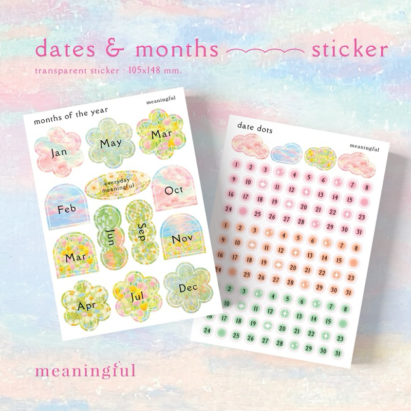 สติกเกอร์เดือน และ วันที่ | months & date sticker