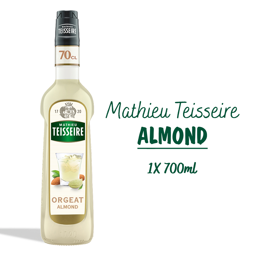 Mathieu Teisseire น้ำเชื่อมกลิ่นอัลมอนด์ออจาร์ต 700มล. | Mathieu Teisseire Almond Orgeat Syrup