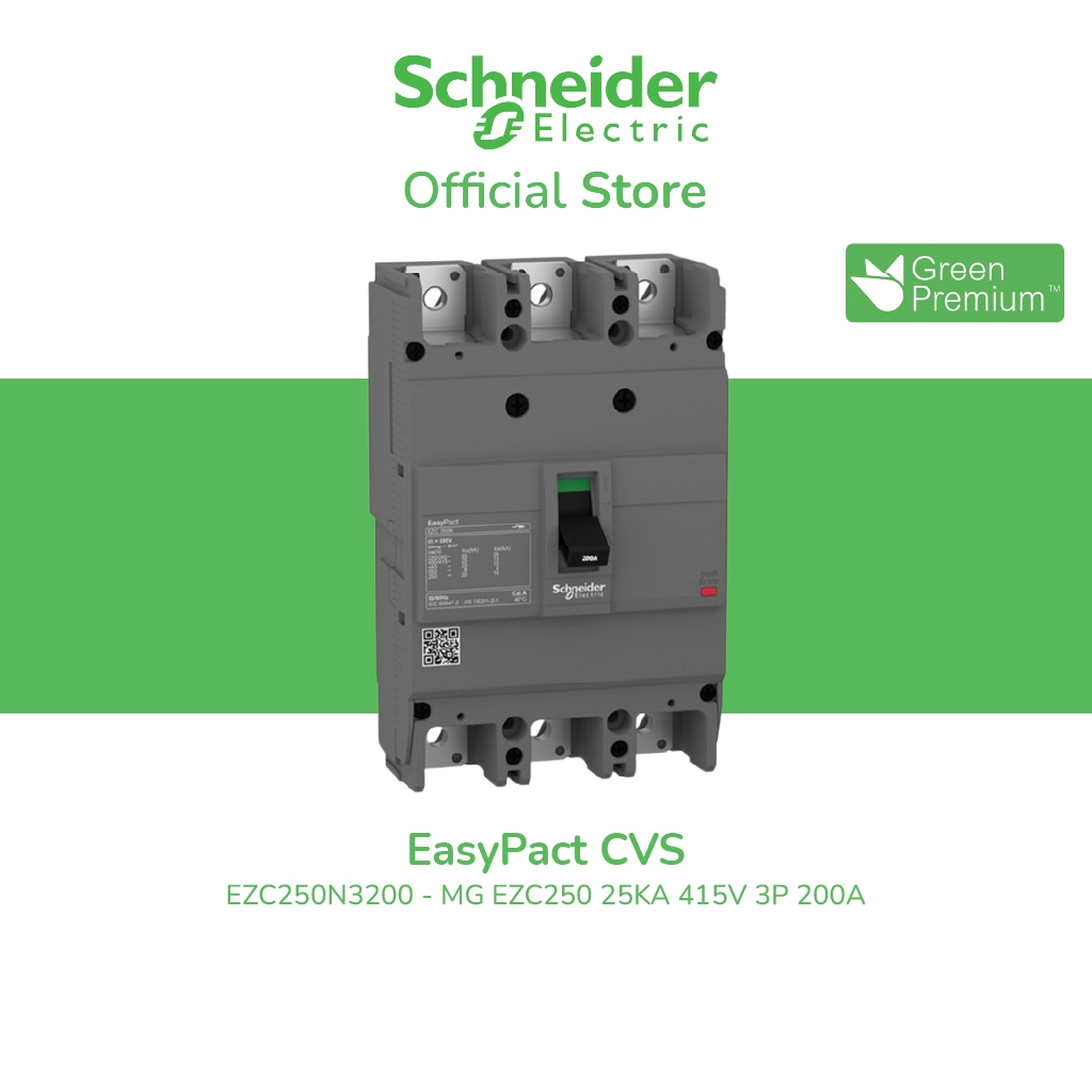 Schneider Electric เซอร์กิตเบรกเกอร์ EasyPact EZC250N - TMD - 200 A - 3 โพล 3d