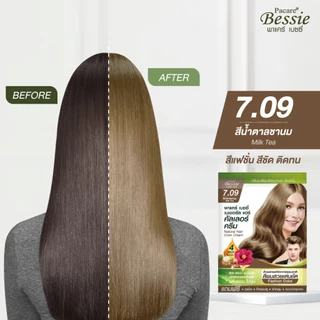 [ซื้อคู่ ถูกกว่า!!] Pacare Bessie สีย้อมผม พาแคร์ เบซซี่ สีย้อมผมออแกนิค ปิดผมขาว สีผมสวย ติดทนนาน ปราศจากแอมโมเนีย