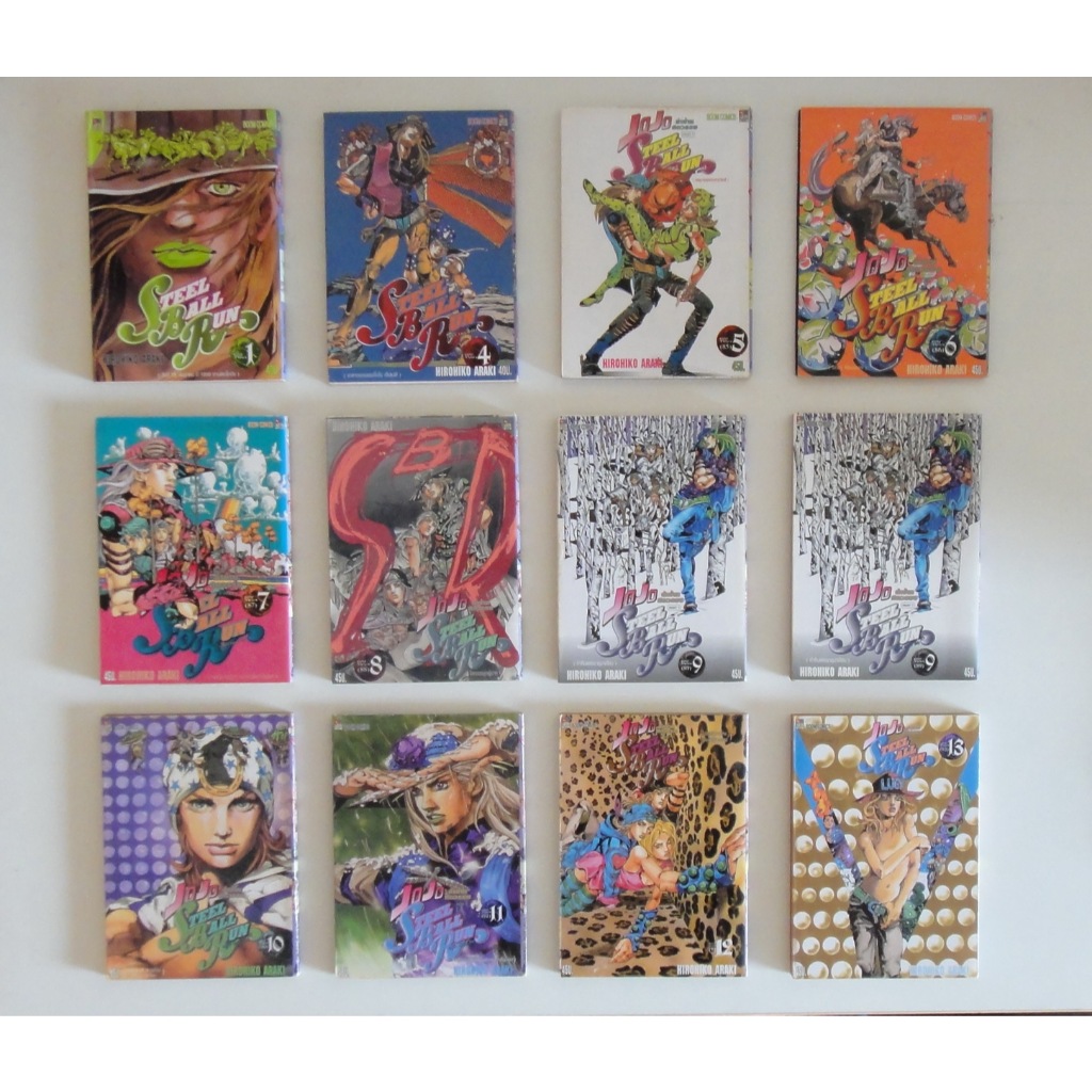 หนังสือการ์ตูน เศษ Jojo โจโจ้ ล่าข้ามศตวรรษ ภาค 7 Steel Ball Run 23 เล่ม ผลงานของ Hirohiko Araki (ขา