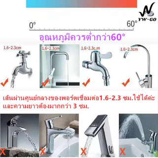 หัวกรองต่อหัวก๊อกน้ำ หัวต่อก๊อกกรองน้ำ ก๊อกน้ำตัวกรอง หมุนได้ 360 องศา สะดวกปรับทิศทางของน้ำ G2636