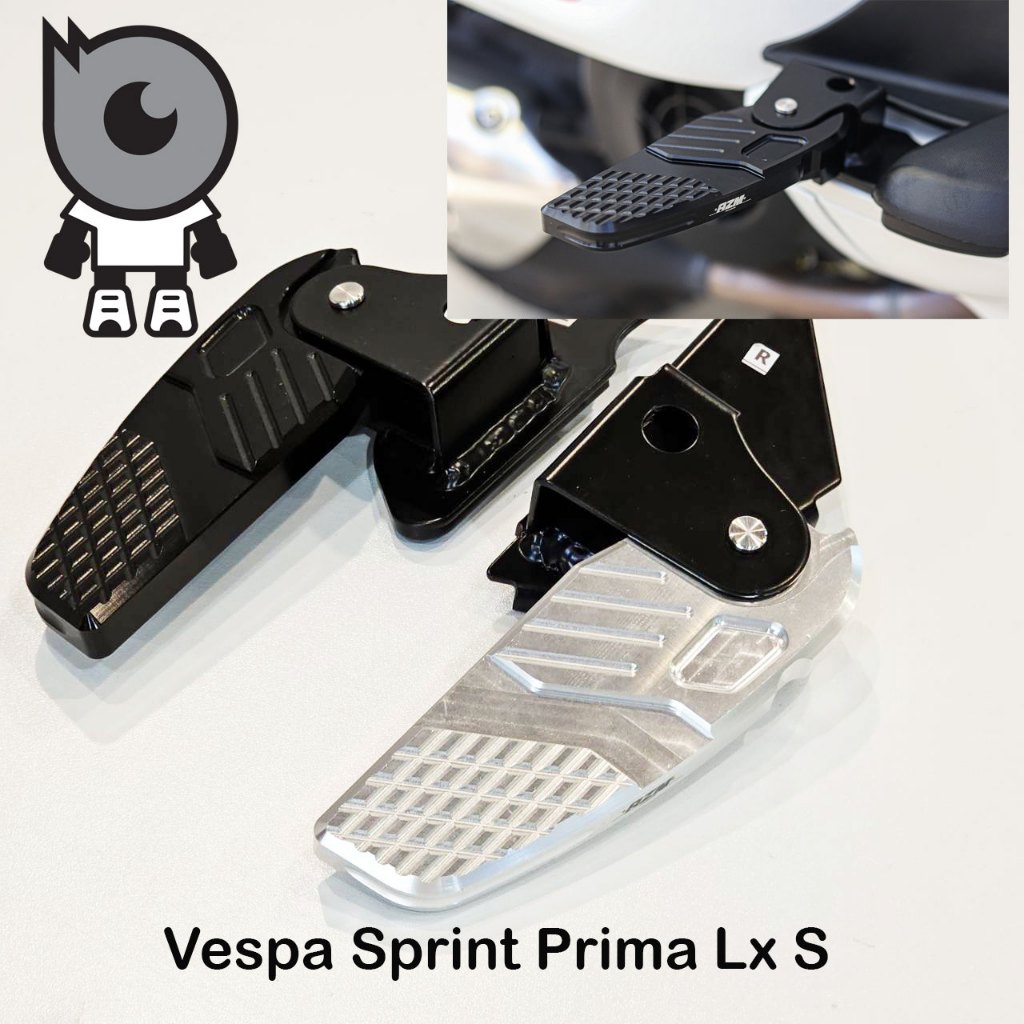 AZM (ราคาพิเศษจาก2100)พักเท้าคนซ้อน สำหรับ New Vespa รุ่น S, LX, Sprint, Primavera