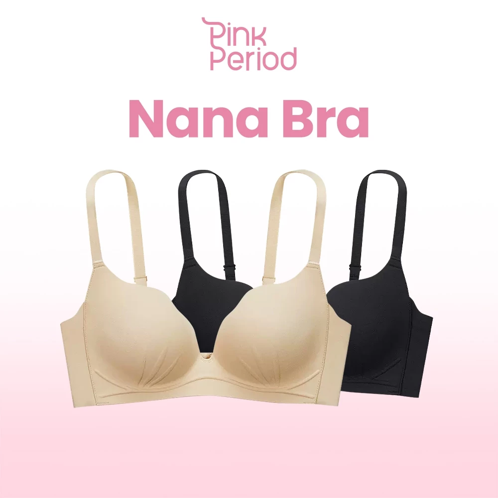 Pink Period เสื้อชั้นใน Support Shaping ไม่มีโครง Push up Bra อัพอกสวย ระบายอากาศได้ดี สวมใส่สบาย