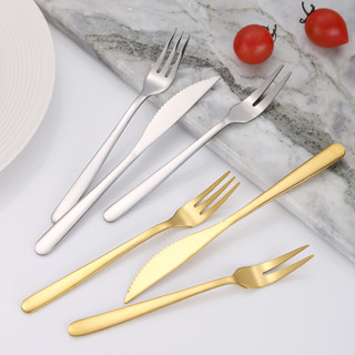 Daily lifestyle [พร้อมส่ง] มีดขนม ส้อมผลไม้ มีดขนมสแตนเลส มี…